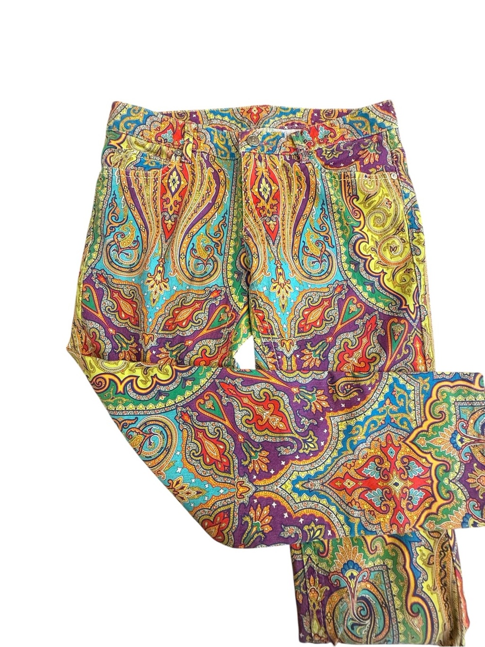 Bogner Multicolor Paisley Straight Leg Jeans
